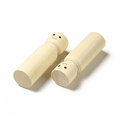 Unfinished Wooden Peg Dolls Display Decorations WOOD-E015-01B-1