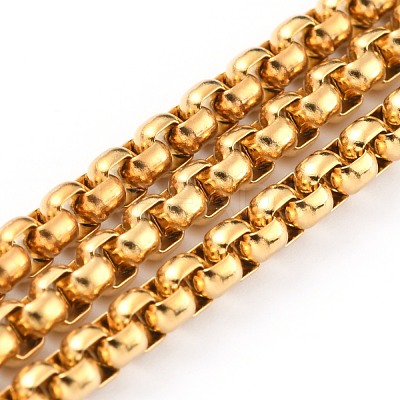 3.28 Feet Ion Plating(IP) 304 Stainless Steel Box Chains X-CHS-B001-01G-1