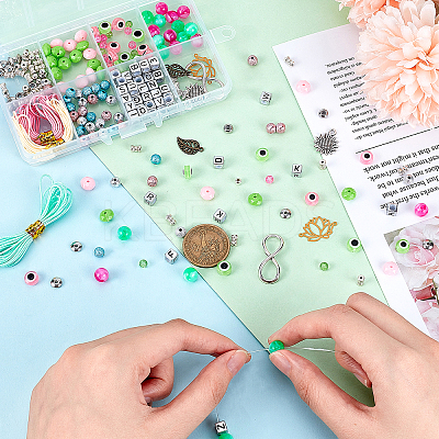 DIY Evil Eye Bracelets Making Kit DIY-PH0008-86-1