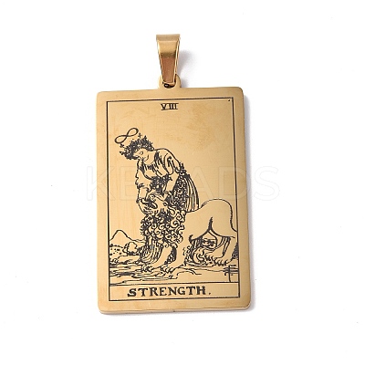 201 Stainless Steel Pendant STAS-B033-01G-08-1