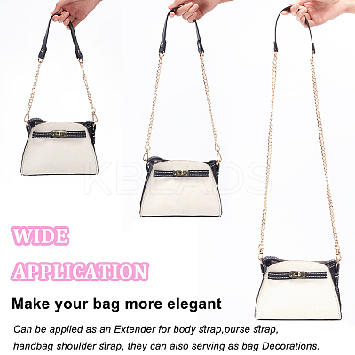 3Pcs 3 Style PU Leather Curb Chain Bag Straps FIND-WR0010-42B-1
