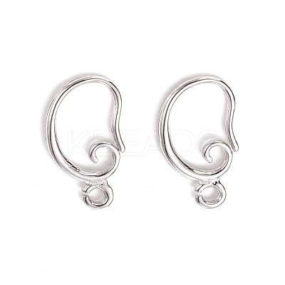Brass Earring Hooks KK-F828-02P-1