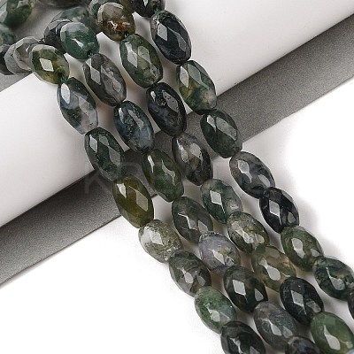 Natural Moss Agate Beads Strands G-Q194-B03-01-1