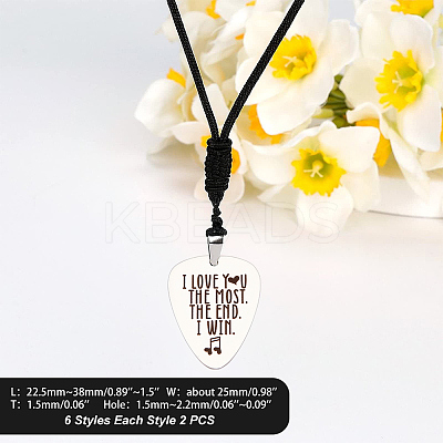 12Pcs 6 Styles 201 Stainless Steel Pendants STAS-AR0001-58-1