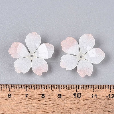 Flower Acrylic Bead Caps SACR-T017-51B-1