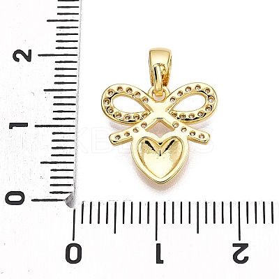 Brass Micro Pave Cubic Zirconia Pendants KK-T070-49G-1