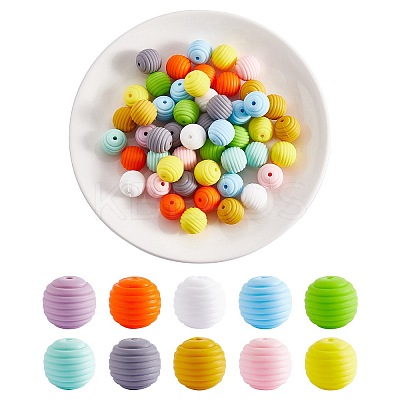 100Pcs Silicone Beads 15mm Honeycomb Silicone Bead Colorful Loose Spacer Beads Silicone Bead kit for DIY Bracelet Necklace Keychain Making Craft JX306A-1