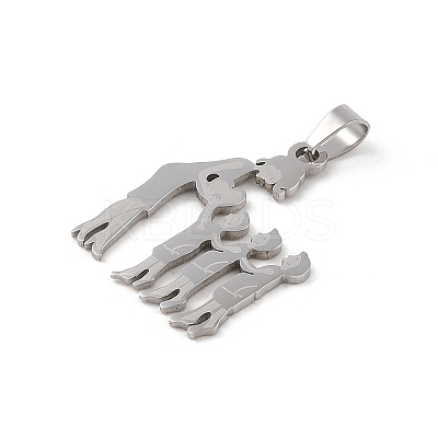 Non-Tarnish Mother's Day 304 Stainless Steel Pendants STAS-U002-03P-1
