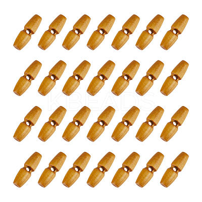 50Pcs 1-Hole Wood Buttons BUTT-UN0001-27B-1