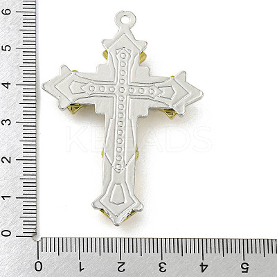 Two Tone Alloy with Rhinestone Pendants PALLOY-M218-13G-1