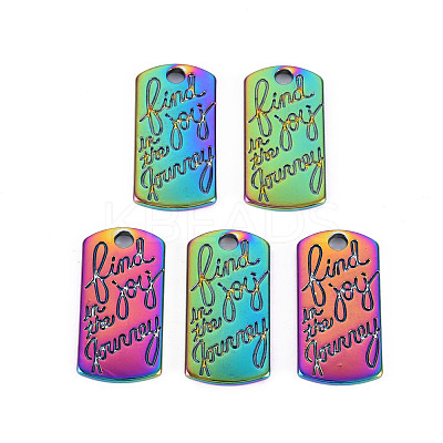 Rainbow Color Alloy Pendants PALLOY-S180-230-NR-1
