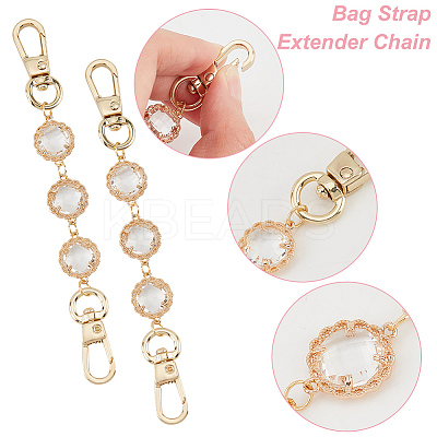 2Pcs Glass Link Bag Handle Extenders FIND-WR0006-45B-1