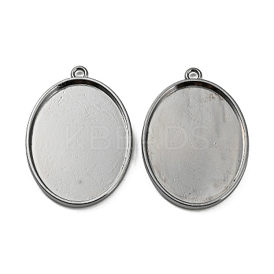 Tibetan Style Alloy Oval Tray Pendant Cabochon Settings LS-TIBEP-A19948-B-LF-1