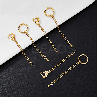 12 Strands 2 Style 304 Stainless Steel Curb Chain Extender FIND-DC0003-31-1