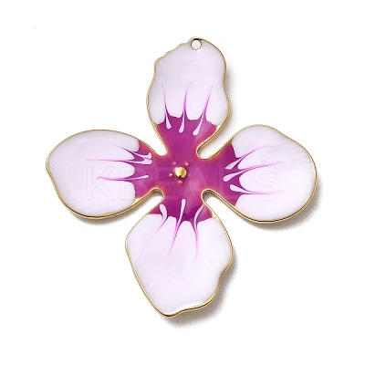 304 Stainless Steel Enamel Pendants STAS-I355-09G-01-1