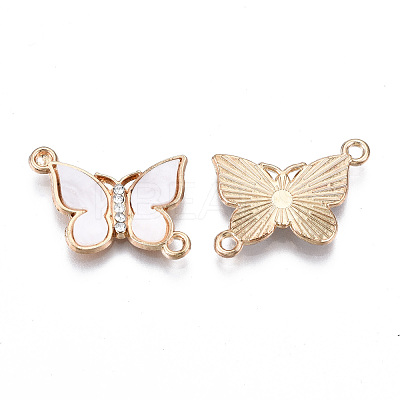 Eco-Friendly Alloy Micro Pave Clear Cubic Zirconia Links Connectors ENAM-Q437-058E-NR-1