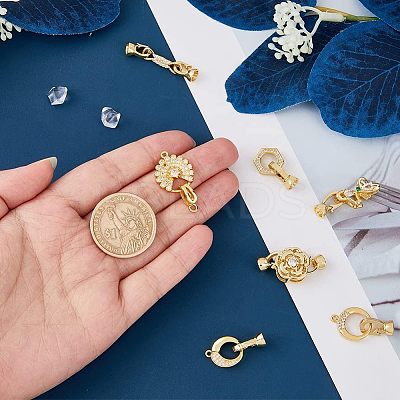 10 Sets 10 Styles Fold Over Clasp Sets FIND-FH0005-45-1