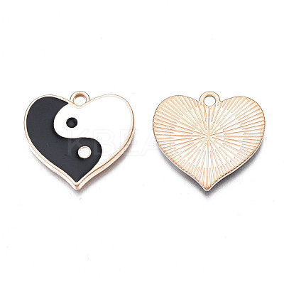 Alloy Enamel Pendants PALLOY-N160-028LG-1