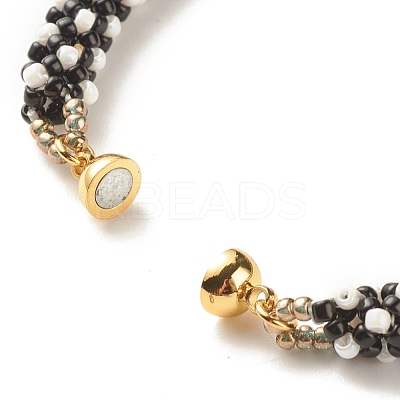 Glass Seed Crochet Beaded Bracelet BJEW-JB08083-1