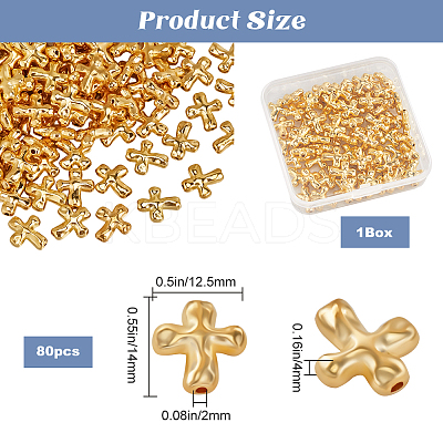 80Pcs Alloy Beads TIBEB-SP0001-14G-1