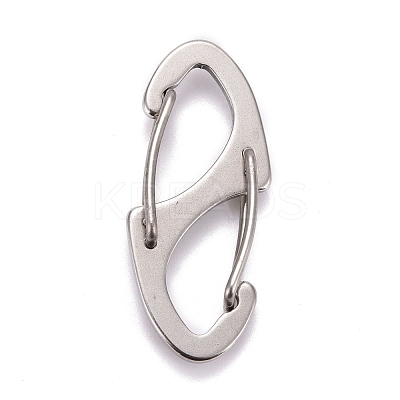 Non-Tarnish 202 Stainless Steel S Shaped Carabiner STAS-F268-02P-1