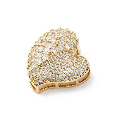 Brass Micro Pave Clear Cubic Zirconia Multi-strand Links KK-S510-19G-1