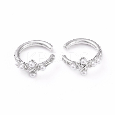 Brass Cuff Earrings EJEW-L234-004P-1