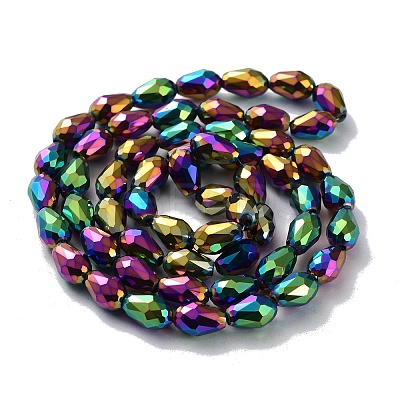 Electroplate Glass Bead Strands EGLA-R045-12x8mm-03-1