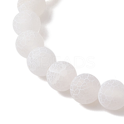 Dyed Natural Weathered Agate Round Beads Stretch Bracelets BJEW-JB11078-1
