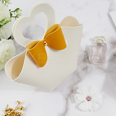 DIY PU Imitation Leather Heart Flower Purse Making Sets PURS-WH20005-04B-1