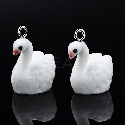 Flocky Resin Pendants X-RESI-N032-13-1