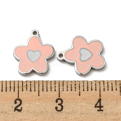 304 Stainless Steel Enamel Charms STAS-L022-017P-1
