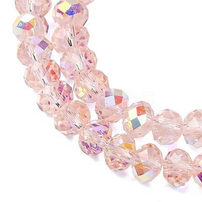 Electroplate Transparent Glass Beads Strands EGLA-A046-01B-15-1