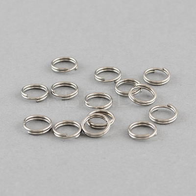 Tarnish Resistant 304 Stainless Steel Split Rings A-STAS-Q186-01-6mm-1