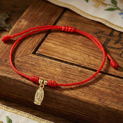 304 Stainless Steel Virgin Mary Charm Bracelets WH3603-1