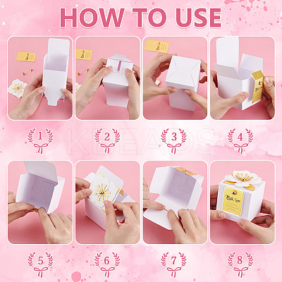 Folding Square Paper Candy Boxes CBOX-WH0001-E01-1