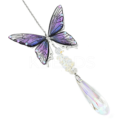 Teardrop Glass Crystal Suncatcher HJEW-JM04953-1