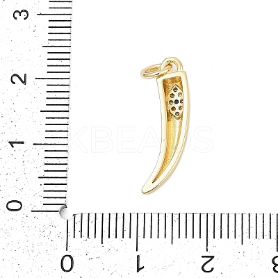 Brass Micro Pave Clear Cubic Zirconia Pendants KK-G522-12G-1