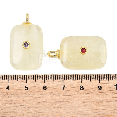 Natural Lemon Quartz(Heated) Pendants G-F837-04C-1