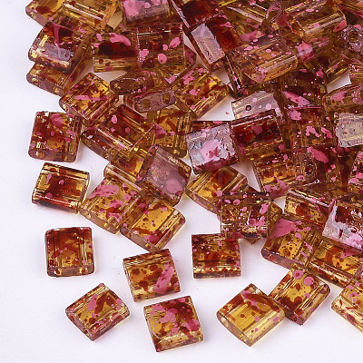 2-Hole Transparent Glass Seed Beads X-SEED-S023-30C-10-1