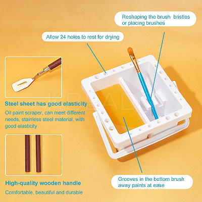 Plastic Artist Brush Basin Multifunction Paint Brush Tub TOOL-PH0001-24-1