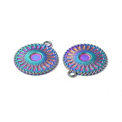 Ion Plating(IP) 304 Stainless Steel Pendant Cabochon Settings STAS-C066-13M-1