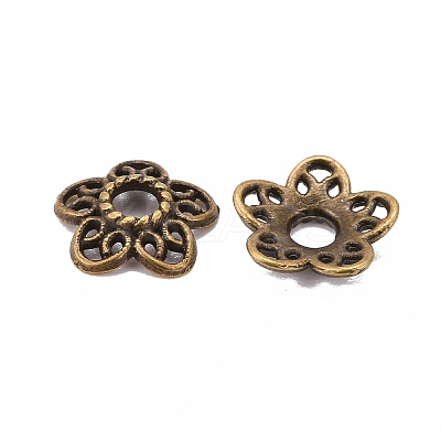 Tibetan Style Alloy Bead Caps LS-K0P34071-1