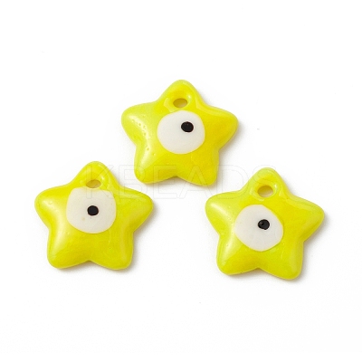 Handmade Evil Eye Lampwork Pendants LAMP-I026-12-1