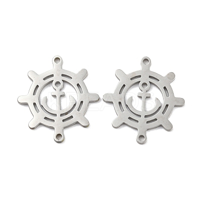 Non-Tarnish 304 Stainless Steel Connector Charms STAS-P344-07P-1