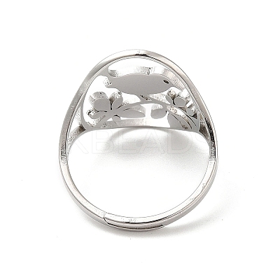Non-Tarnish 304 Stainless Steel Bird Adjustable Ring for Women LS-RJEW-L107-034P-1