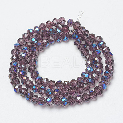 Electroplate Glass Beads Strands EGLA-A034-T6mm-I09-1
