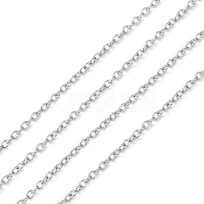 Tarnish Resistant 304 Stainless Steel Cable Chains CHS-A003J-0.4mm-1