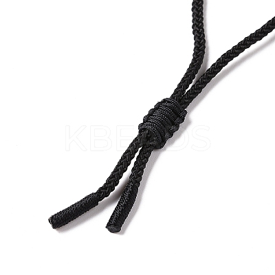 Gemstone Bullet Pendant Necklace with Nylon Cord for Women G-A210-03-1