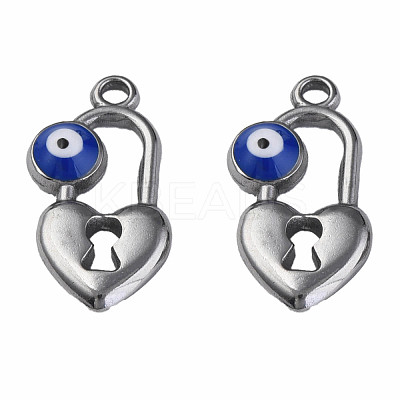 304 Stainless Steel Enamel Pendants STAS-N087-53-03P-1